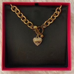 pave heart icon necklace